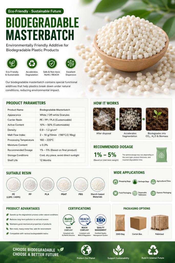 Biodegradable masterbatch